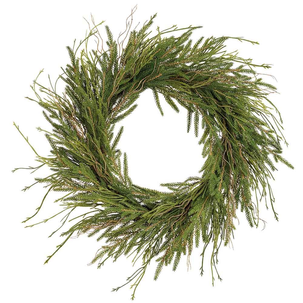 24'' Pine/Club Moss Fern Wreath