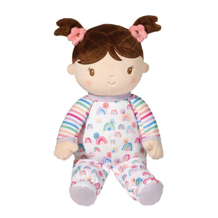 Isabella Rainbow Stripe Soft Doll