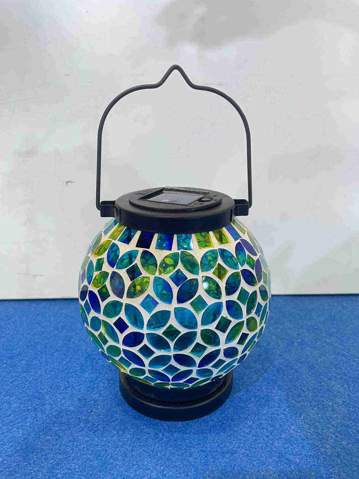 Solar Powered Mosaic Lantern <br/>#203630