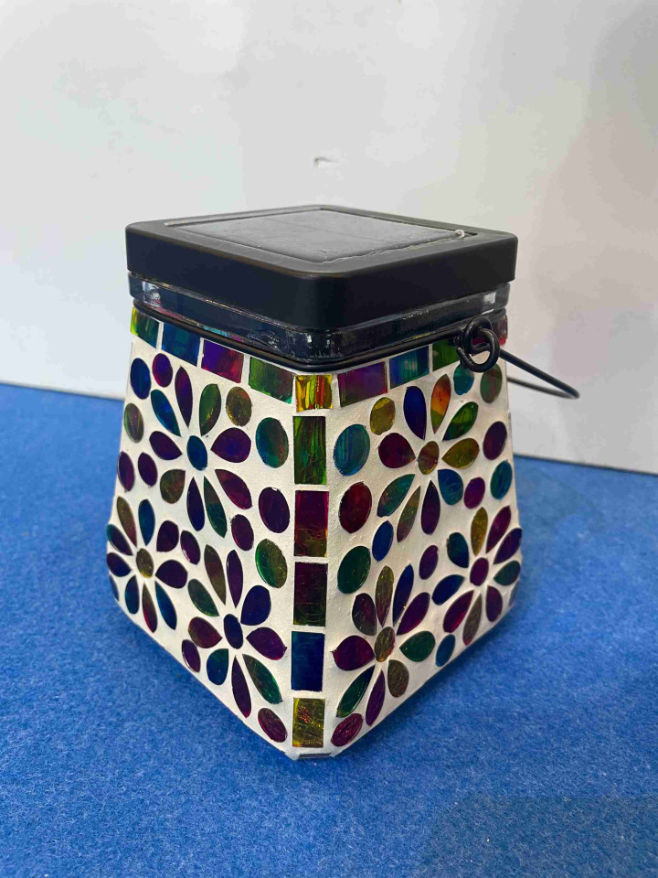 Square Daisy Solar Lantern <br/>#203624