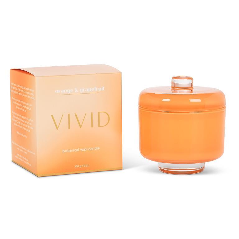 Vivid Orange & Grapefruit Pedestal Jar