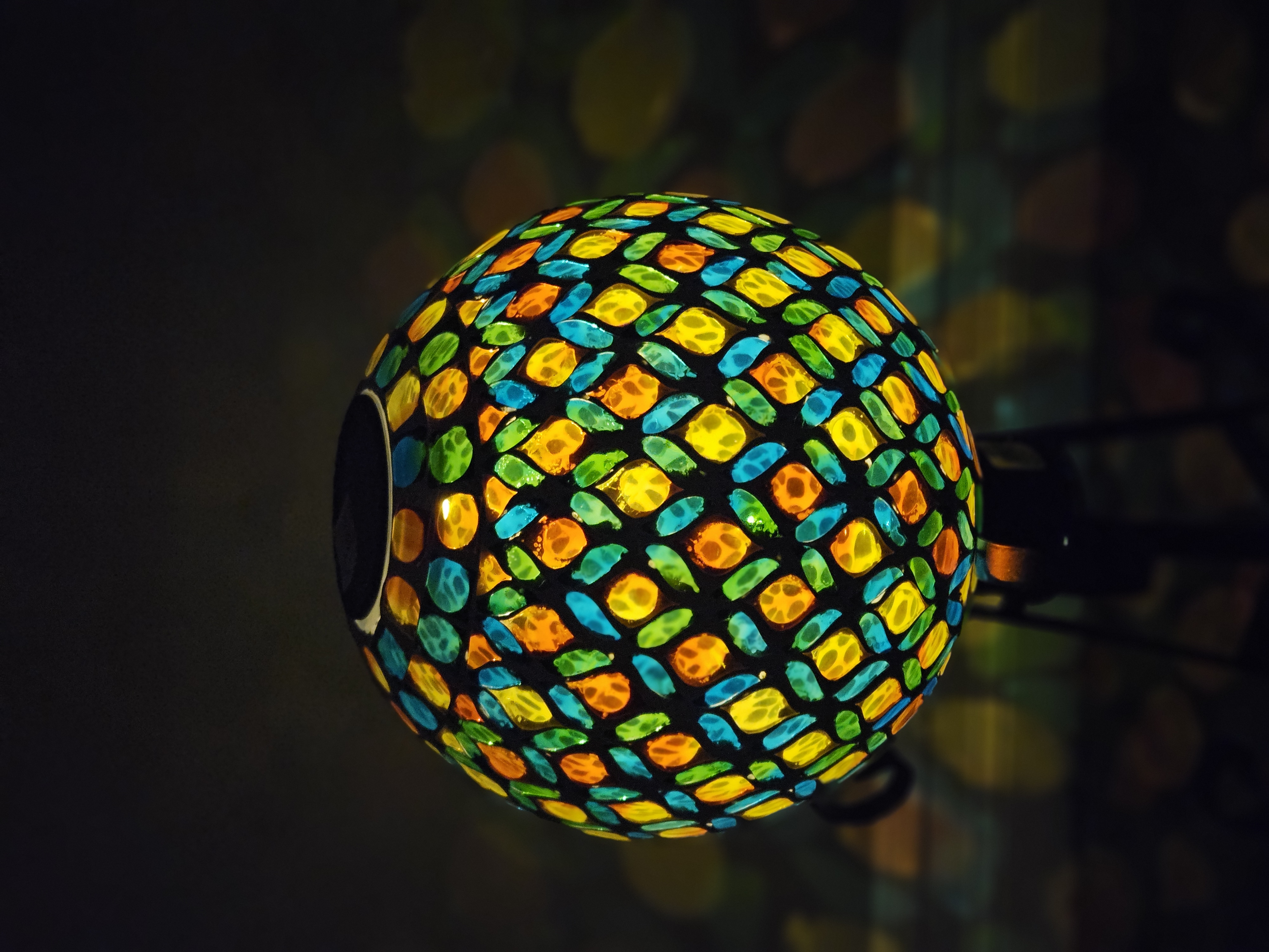green yellow gazing ball lit up.jpg