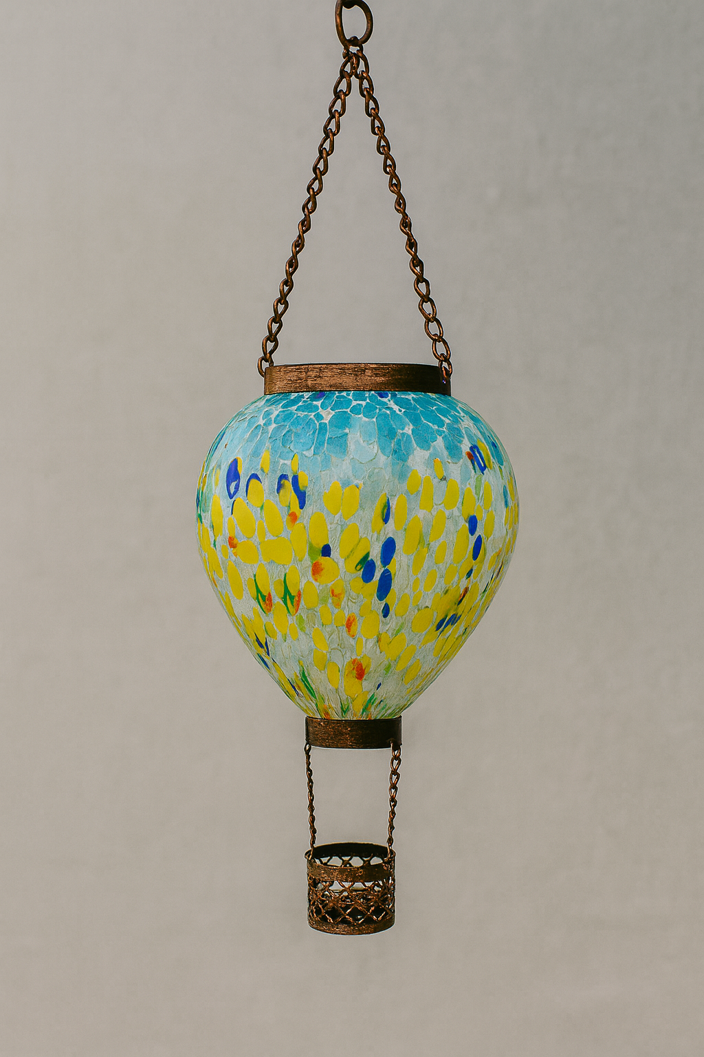 Flame Style Hot Air Balloon Yellow/Blue <br/>#203626