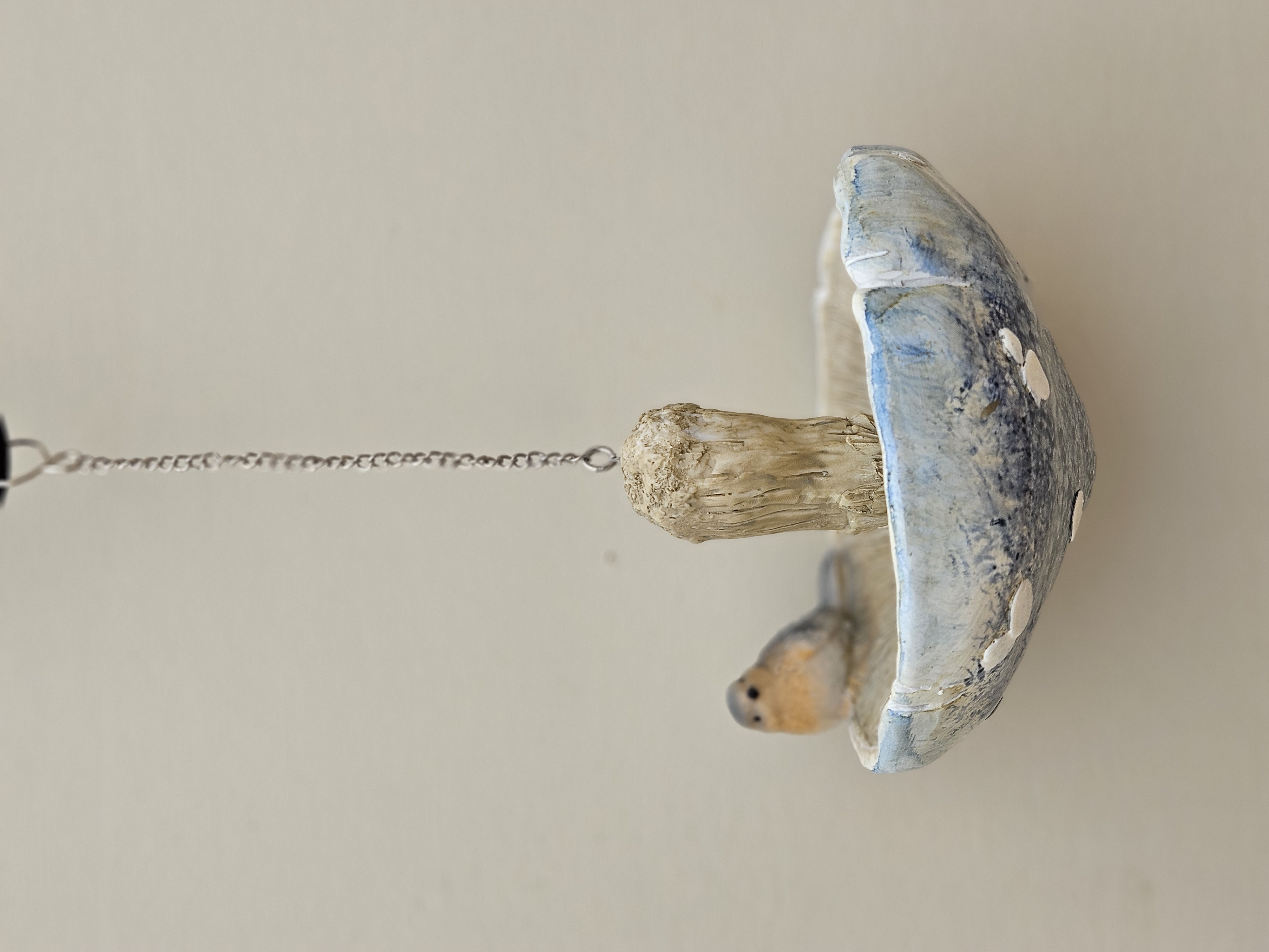 Resin Hanging Mushroom Bird Feeder