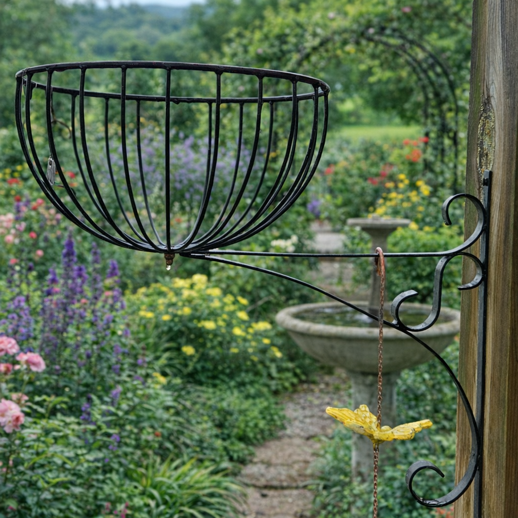 Metal Wall Mounted Hanging Basket <br/>#203765